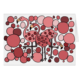 Cartão Arte Funky do flamingo