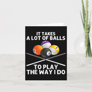 Cartão Arte Funny Billiards Para Homens Billiard Lover Po