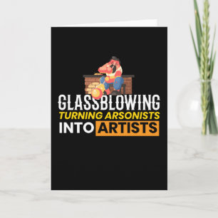 Cartão Arte Glassblower Artista