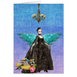 Cartão Arte gótico voada de Digitas das coisas