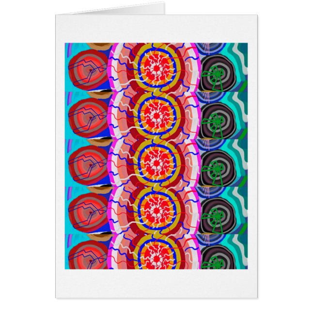 Cartão Arte indiana ORIENTAL do templo: Energia do SOL (Frente)