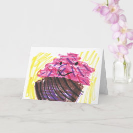 Cartão Arte Infantil Cupcake Fofo