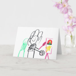 Cartão Arte Infantil Pintura de uma Imagem