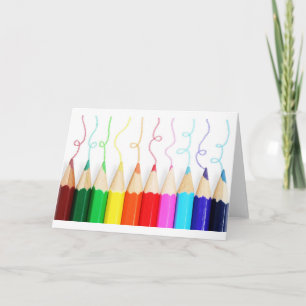 Cartão Arte Lápis Colorida