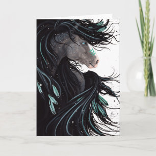 Cartão Arte Majestosa de Cavalos por Bihrle