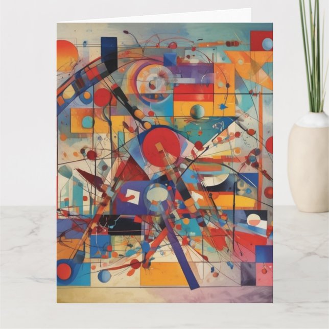 Cartão Arte Moderna Abstrata (Frente)