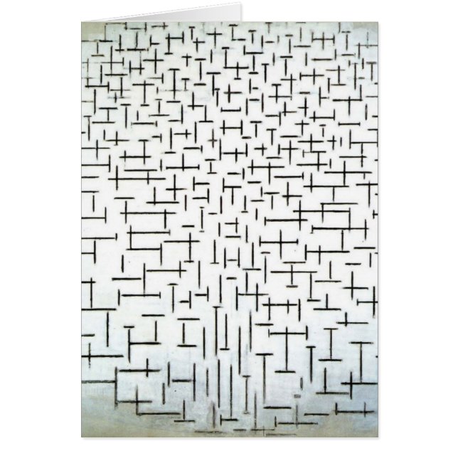 Cartão Arte moderna de Piet Mondrian (Frente)