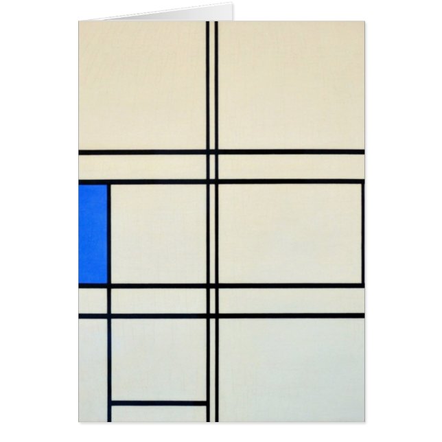 Cartão Arte moderna de Piet Mondrian (Frente)