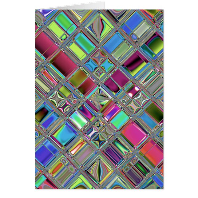 Cartão Arte moderna do mosaico de Jewelee (Frente)