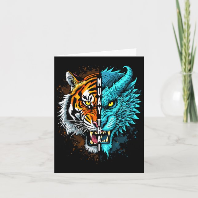Cartão Arte Muay Thai Tiger Dragon (Frente)