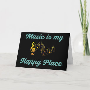 Cartão Arte Musical A Música É Meu Lugar Feliz