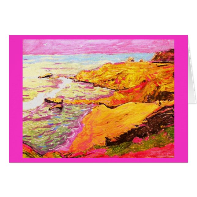 Cartão arte musical de praia (Frente Horizontal)