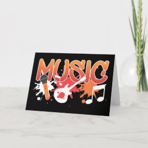 Cartão Arte Musical Música Instrumentos