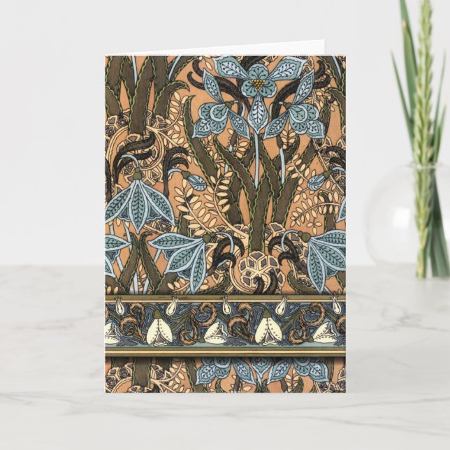 Cartão Arte Nouveau 'Snowdrops (Frente)