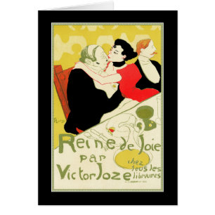Cartão Arte Nouveau: Toulouse Lautrec - Reine de Joie