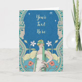 Cartão Arte Nova Personalizada Antiga Porta da Senhora Az