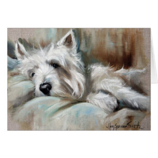 Cartão Arte ocidental do filhote de cachorro do cão de