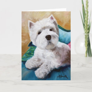 Cartão Arte ocidental do filhote de cachorro do cão de