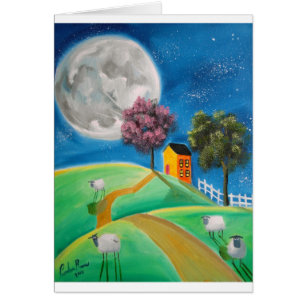 CARTÃO ARTE POPULAR DA LUA DOS CARNEIROS