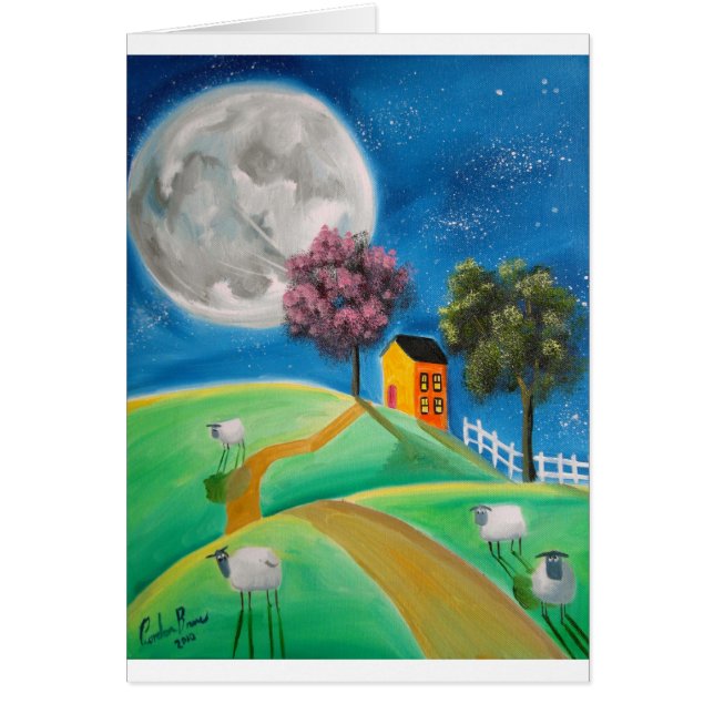 CARTÃO ARTE POPULAR DA LUA DOS CARNEIROS (Frente)