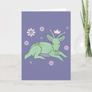 Cartão Arte Popular de Veado Alien Fauno Verde Capricho
