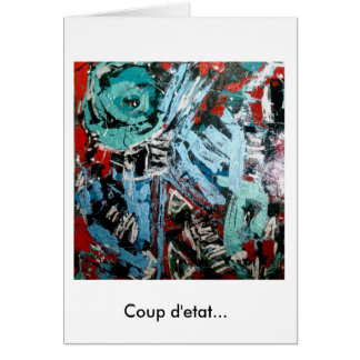 Cartão Arte preta do expressionista abstrato do