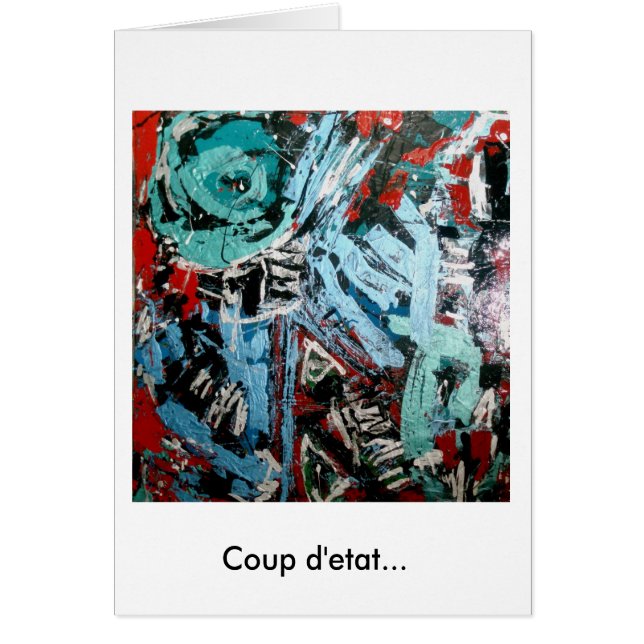 Cartão Arte preta do expressionista abstrato do (Frente)