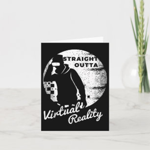 Cartão Arte Retrotraída De Gráfico De Realidade Virtual P