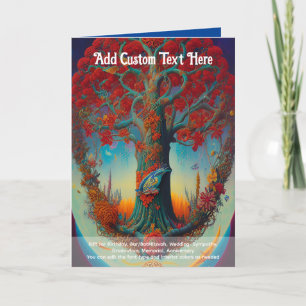 Cartão Arte Sagrada Árvore Mística da Vida Sonhador Espir