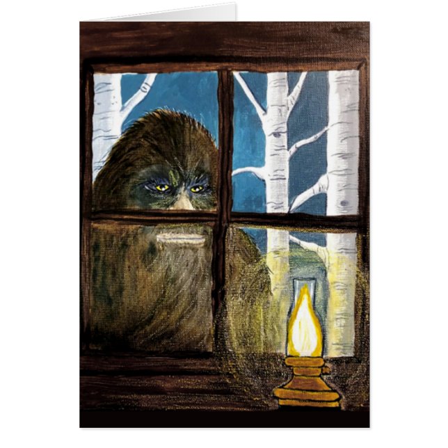 Cartão Arte Sasquatch Bigfoot - "Pessoas Watcher" (Frente)