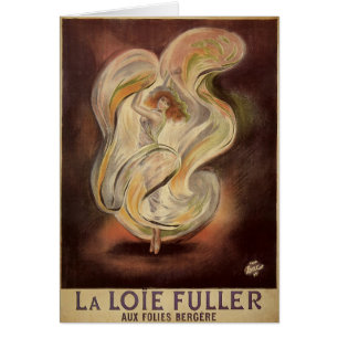 Cartão Arte Vintage Art Nouveau, La Loie Fuller Dançarina