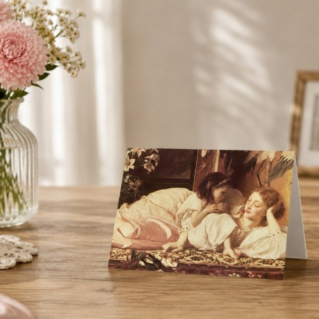 Cartão Arte Vintage Mãe e Filho Dia das Mães  (Criador carregado)