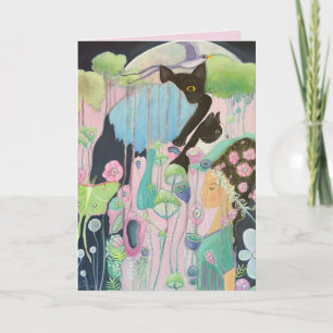 Cartão Arte Whimsical Do Sonho Encantado