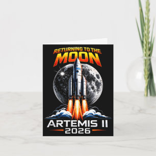 Cartão Artemis ii de volta à lua 2026 presente para homen