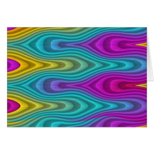 Cartão Artes do teste padrão - as listras 3D coloriram 1