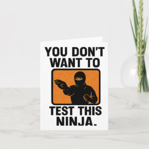Cartão Artes marciais Boxing Ninja Danger Stencil Gráfico