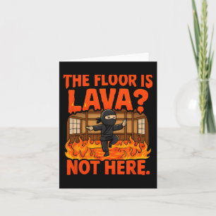 Cartão Artes marciais Boxing Ninja Lava Floor Dojo Humor