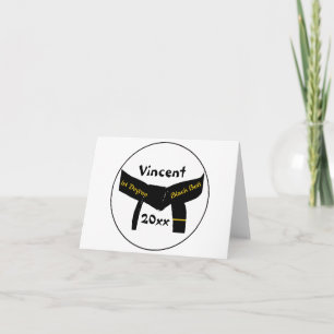 Cartão Artes Marciais Cinturão Preto De 1 rua Grau