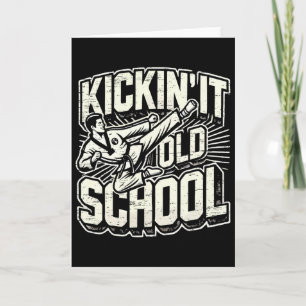 Cartão Artes Marciais de Karatê à Moda Antiga