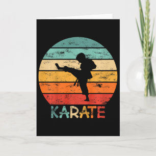 Cartão Artes Marciais de Karatê Infantil Motivo Grunge Um