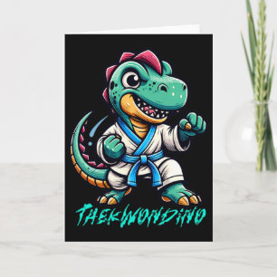 Cartão Artes Marciais Engraçadas Karatê Taekwondo Dino An