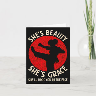 Cartão Artes Marciais Maven Beauty E Grace Karate Kick