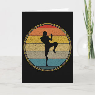 Cartão Artes Marciais Mistas Vintage Retro Mma Kickboxing