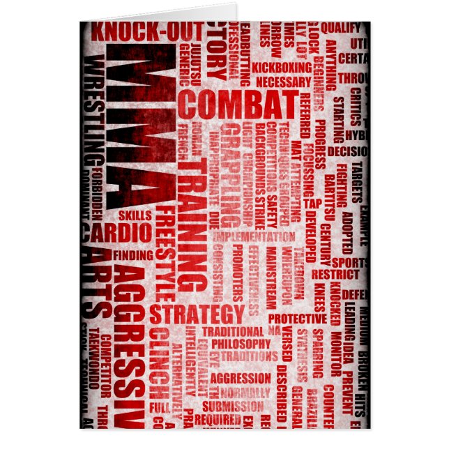 Cartão Artes marciais misturadas do Muttahida (Frente)