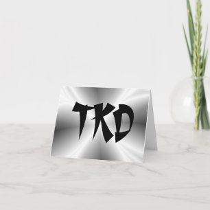 Cartão Artes marciais TKD de prata