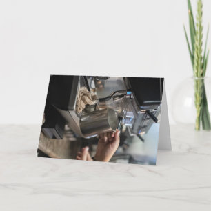 Cartão Artesanato de Barista: A Arte de Roubar Leite