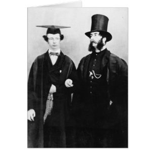 Cartão Arthur Munby e seu pai, c.1851