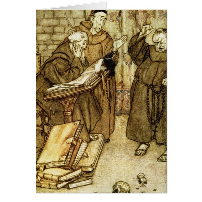 Cartão Arthur Rackham |Ilustração da "Jackdaw of Rh (Frente)