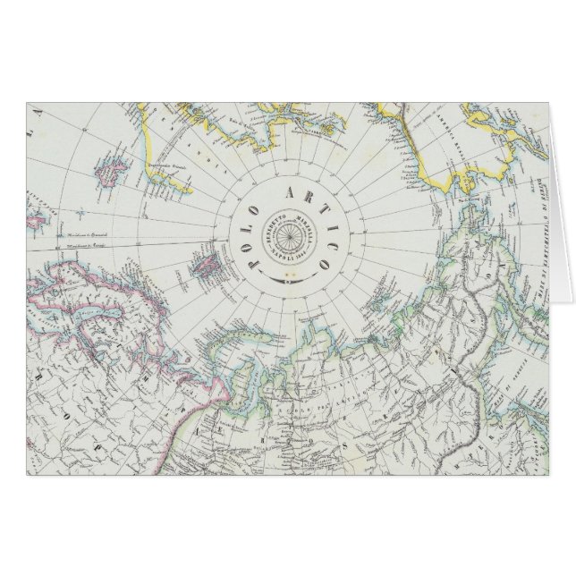 Cartão Ártico, Hemisfério Norte (Frente Horizontal)