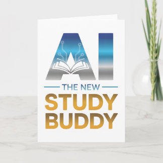 Cartão Artificial Intelligence Study Buddy Design